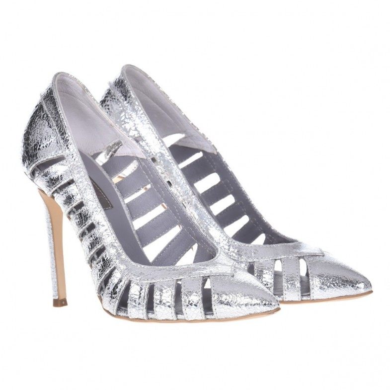 Pantofi Zvetlana Argintiu Texturat - 7